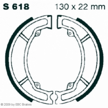 EBC Premium Bremsbacken für Suzuki LT 80 K1 Hinterachse - S618