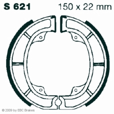 EBC Premium Bremsbacken für Suzuki LT 125 D Hinterachse - S621