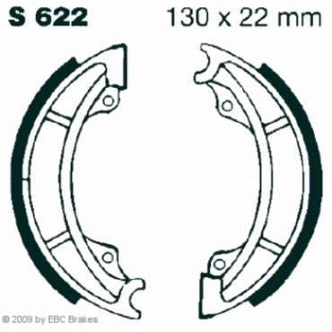 EBC Premium Bremsbacken Water Grooved für Suzuki RM 500 D Vorderachse - S622G