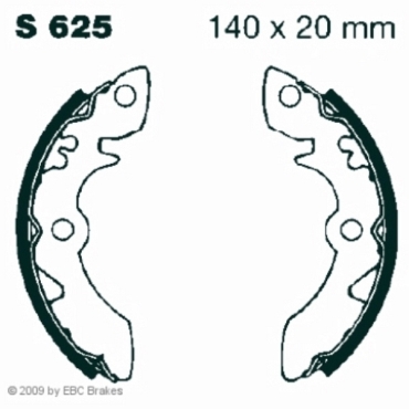 EBC Premium Bremsbacken für Suzuki LT 250 EFG Vorderachse - S625