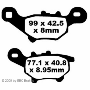 EBC Scooter Bremsbeläge für Yamaha CV 50 A/R Jog (5SU2/1) /SA/EJ Vorderachse - SFA384