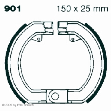 EBC Premium Bremsbacken für LML Star 150 (4T) Hinterachse - V901