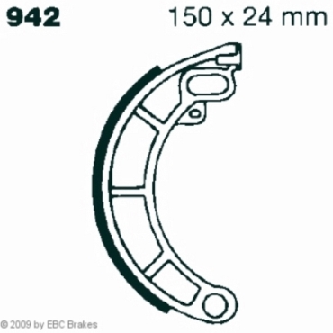 EBC Premium Bremsbacken für Vespa FL2 Automatica Hinterachse - V942