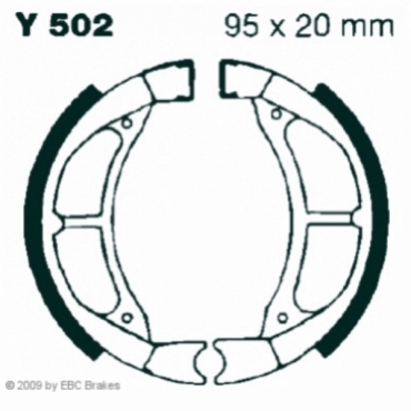 EBC Premium Bremsbacken für Yamaha YZ 80 H/J/K/L/N Vorderachse - Y502