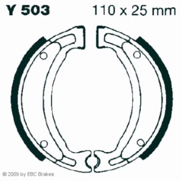 EBC Premium Bremsbacken für Yamaha YB 100 Vorderachse - Y503
