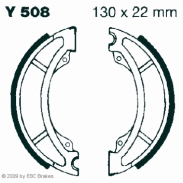 EBC Premium Bremsbacken für Yamaha YZ 465 H Vorderachse - Y508