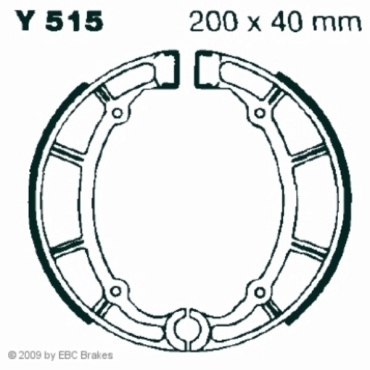 EBC Premium Bremsbacken für Yamaha XV 1100 (Virago) Hinterachse - Y515