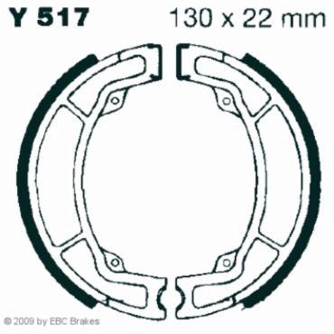 EBC Premium Bremsbacken für Yamaha YZ 125 S Hinterachse - Y517