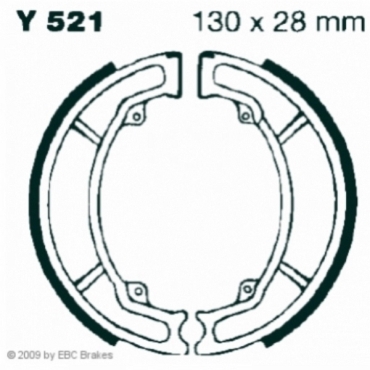 EBC Premium Bremsbacken für Yamaha XC 125 (Beluga) Vorderachse - Y521