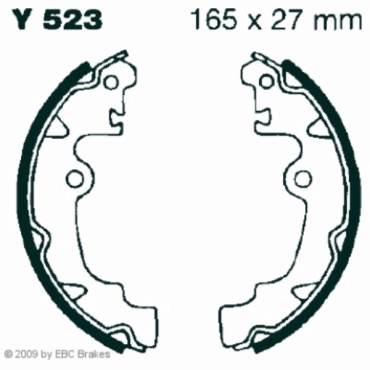 EBC Premium Bremsbacken für Yamaha YFU1W/YFU1-T Hinterachse - Y523