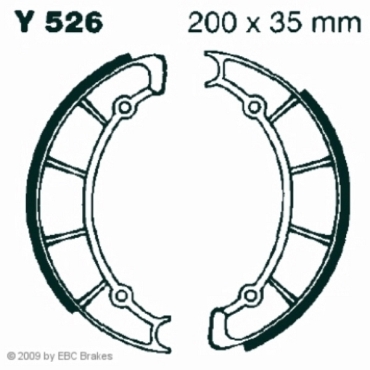 EBC Premium Bremsbacken für Yamaha SR 500 S (3GW5) Vorderachse - Y526