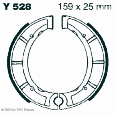 EBC Premium Bremsbacken für Yamaha YFM 350 ERG Vorderachse - Y528