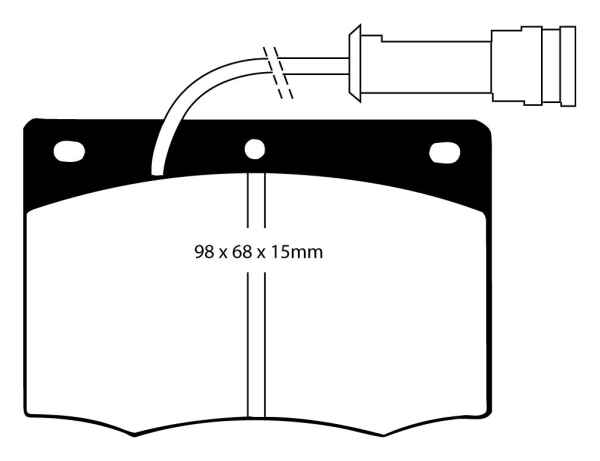 EBC Blackstuff Bremsbeläge DP437 für Ford Granada 2 GU 2.8i vorne