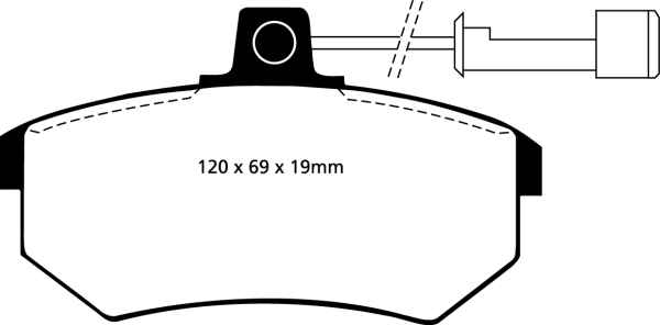 EBC Yellowstuff Bremsbeläge DP4486R für Audi 100 44, 44Q, C3 2.2 quattro Kat vorne