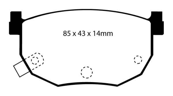 EBC Yellowstuff Bremsbeläge DP4528R für Hyundai Coupe 1 RD 2.0 16V hinten