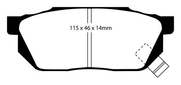 EBC Blackstuff Bremsbeläge DP570 für Honda CRX 1 AF, AS 1.3 vorne