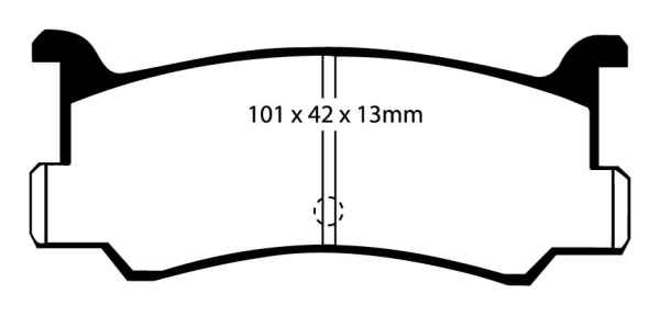 EBC Blackstuff Bremsbeläge DP673 für Daihatsu Charade 4 G200, G202 1.5i 16V hinten