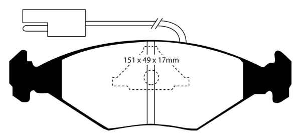 EBC Blackstuff Bremsbeläge DP704 für Fiat Duna 146 B 70 1.3 vorne