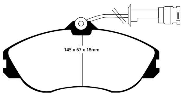 EBC Blackstuff Bremsbeläge DP711 für Audi 100 44, 44Q, C3 2.2 quattro Kat vorne