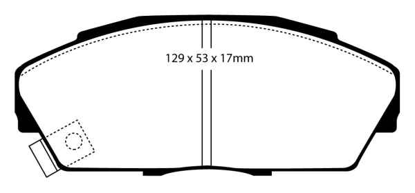 EBC Redstuff Bremsbeläge DP3719/2C für Honda Legend 1 HS, KA 2.5i vorne