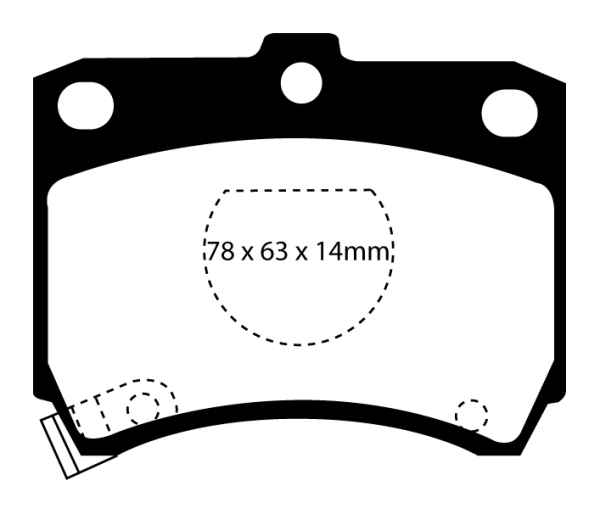 EBC Blackstuff Bremsbeläge DP737 für Kia Pride  1.3 vorne