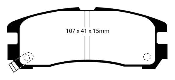 EBC Redstuff Bremsbeläge DP3738C für Eagle Talon  2.0 hinten