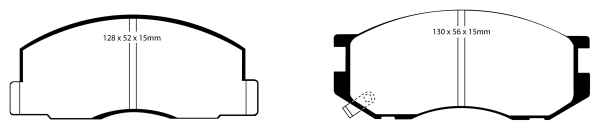 EBC Blackstuff Bremsbeläge DP747 für Toyota Liteace CM3V, KM3V 1.5 vorne