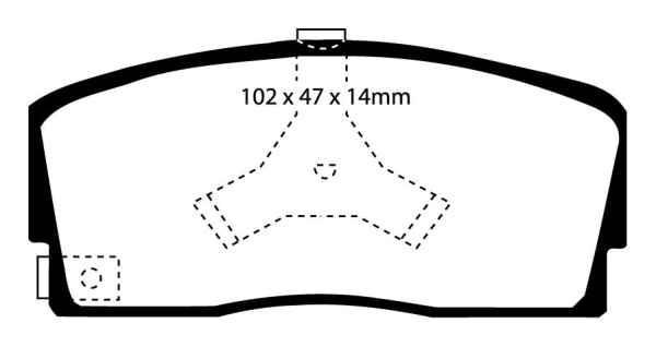 EBC Greenstuff 2000 Bremsbeläge DP2765 für Daihatsu Charade 3 G100, G101, G102 1.0 TD vorne