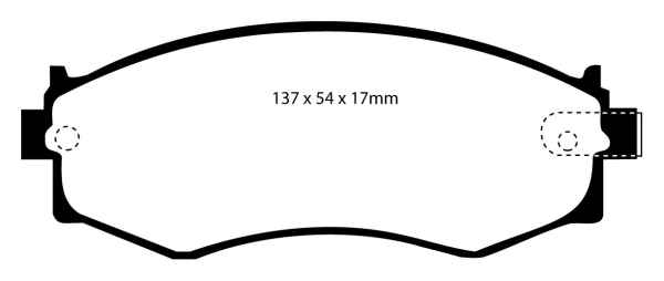 EBC Yellowstuff Bremsbeläge DP4792R für Nissan Primera 1 W10 1.6i vorne