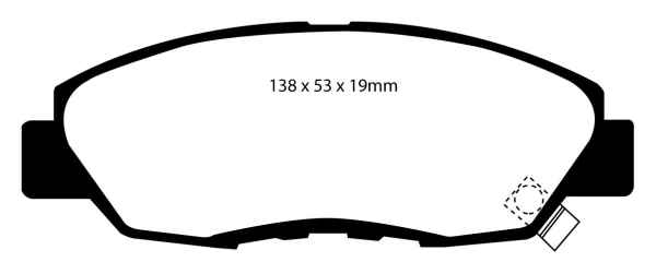 EBC Greenstuff 2000 Bremsbeläge DP2812 für Honda Accord 4 CB3, CB7 2.0i 16V vorne