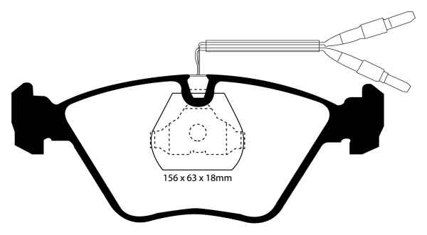 EBC Blackstuff Bremsbeläge DP881 für Peugeot 605 6B 3.0 V6 vorne