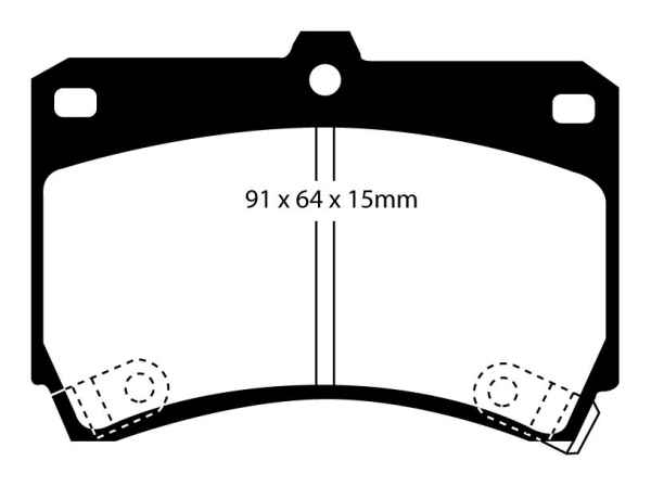 EBC Greenstuff 2000 Bremsbeläge DP2884 für Kia Rio DC 1.3 vorne