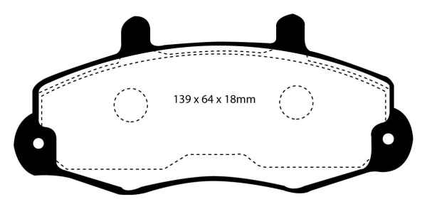 EBC Blackstuff Bremsbeläge DP918 für Ford Transit 4 E_ _ 2.0 vorne