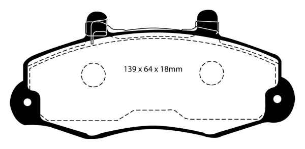 EBC Blackstuff Bremsbeläge DP918/2 für Ford Transit 4 E_ _ 2.5 DI vorne