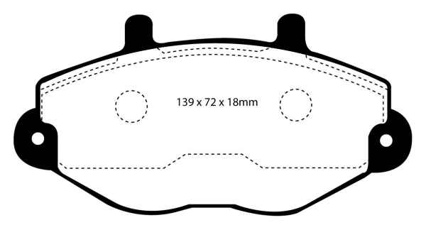 EBC Blackstuff Bremsbeläge DP920 für Ford Transit 4 E_ _ 2.5 TD vorne