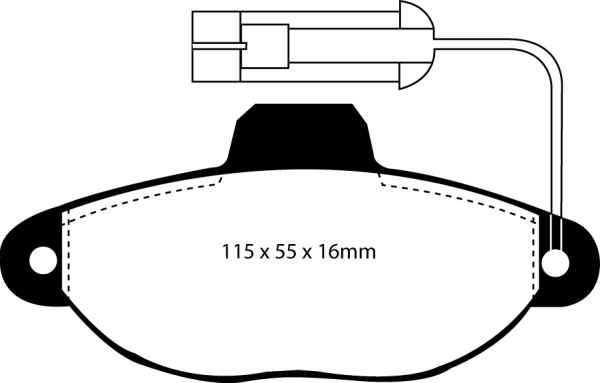 EBC Blackstuff Bremsbeläge DP945 für Fiat 500  1.2 vorne