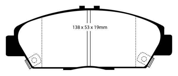 EBC Redstuff Bremsbeläge DP3975C für Honda Accord 5 CE, CF 2.0 TDi vorne