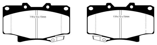 EBC Blackstuff Bremsbeläge DP992 für Toyota Tacoma (USA)  2.7 4WD vorne