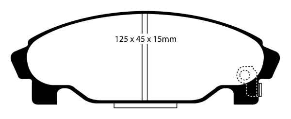 EBC Blackstuff Bremsbeläge DP1015 für Daihatsu Charade 4 G200, G202 1.0 vorne