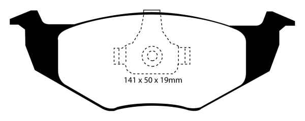 EBC Greenstuff 2000 Bremsbeläge DP21056 für VW Polo 6KV 1.9 SDI vorne