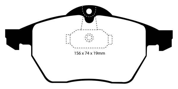 EBC Redstuff Bremsbeläge DP31062C für Vauxhall Calibra  2.5 i 16V vorne