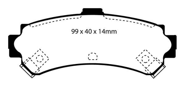 EBC Blackstuff Bremsbeläge DP1067 für Nissan Almera 1 N15 2.0 D hinten