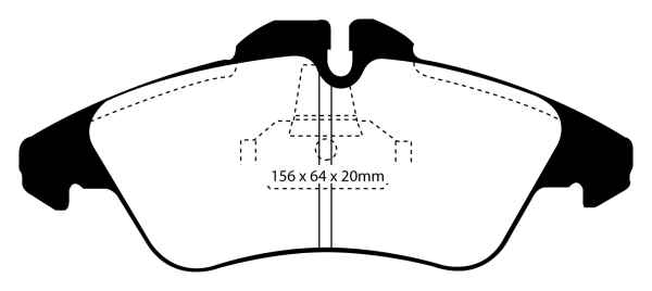 EBC Blackstuff Bremsbeläge DP1071/2 für VW LT 2 28-35 2DM 2.5 TDI vorne