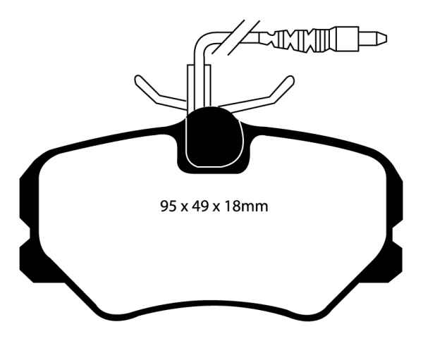 EBC Blackstuff Bremsbeläge DP1080 für Peugeot 306 7A, 7C, N3, N5 2.0 XSi vorne