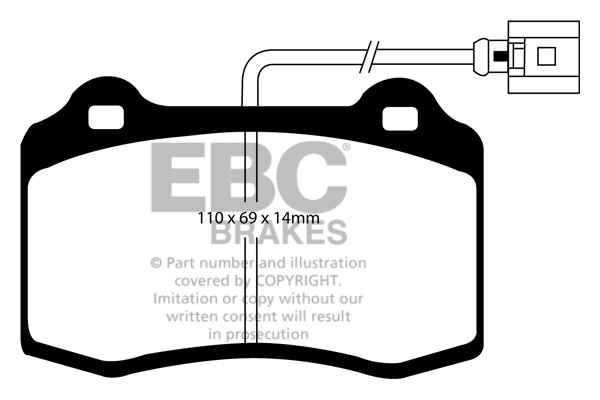 EBC Blackstuff Bremsbeläge DP1140/2 für Seat Leon 1 1M 2.8 Cupra 4 vorne