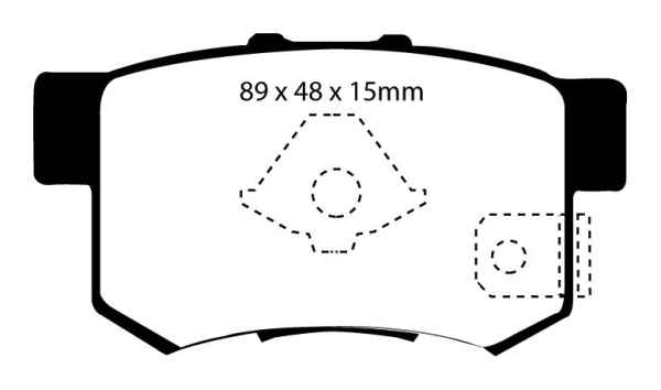 EBC Greenstuff 2000 Bremsbeläge DP21193/2 für Honda Accord 8 CU 2.2 i-DTEC (CU3) hinten