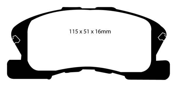 EBC Blackstuff Bremsbeläge DP1217 für Daihatsu YRV M2 1.0 vorne