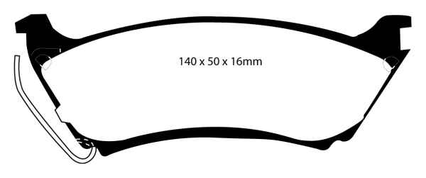 EBC Blackstuff Bremsbeläge DP1233 für Mercedes-Benz M-Klasse W163 ML 320 hinten