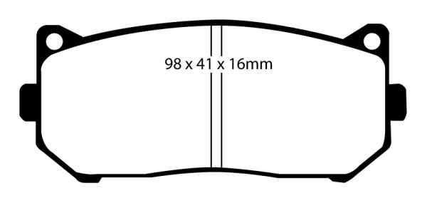 EBC Blackstuff Bremsbeläge DP1235 für Kia Shuma 1 FB 1.5i 16V hinten