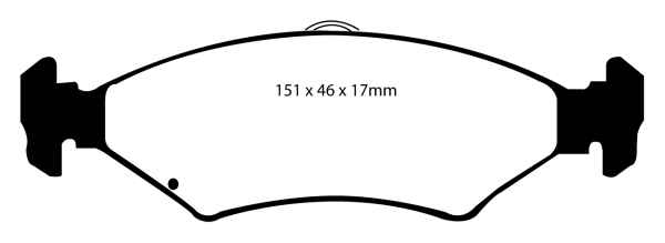 EBC Blackstuff Bremsbeläge DP1237 für Kia Shuma 1 FB 1.5i 16V vorne